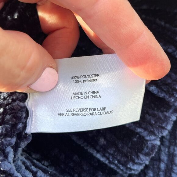 Orvis Navy Blue Chenille Crewneck Sweater Size S New without tags - Picture 6 of 11